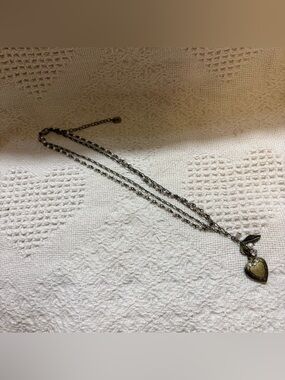 Delicate Double-Chain Silver-Tone Pendant Necklace